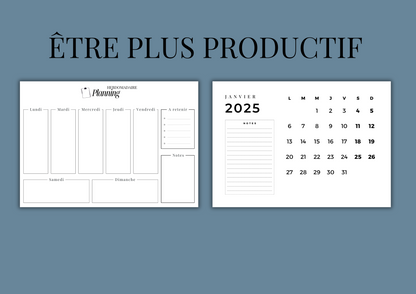 Pack Complet d’Organisation 2025 (Calendriers + Plannings)